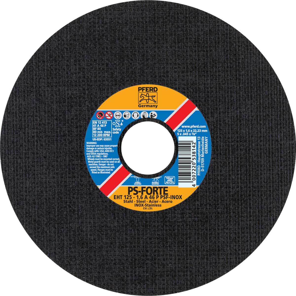 Pferd 5-Inch Type 1 Cut-Off Wheel .045 for Steel and Stainless
