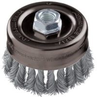 Pferd 3-1/2 Inch Stainless Steel Knotted Wire Cup Brush 5/8-11 Thread