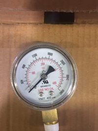 2-Inch Acetylene Cylinder Pressure Gauge, 0-400 PSI Inlet