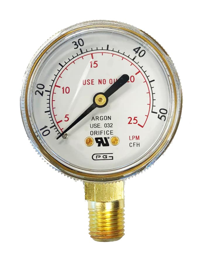 Replacement Flowgauge Dial 0-50 CFH 2-Inch Face Bottom Mount