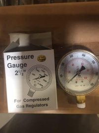 2.5-Inch Replacement Regulator Gauge 0-100 PSI Oxygen/Inert