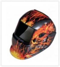 Powerweld Skull Flame Auto-Darkening Helmet 9-13 Variable Shade