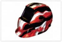Powerweld Auto-Darkening Welding Helmet, Canadian Flag Graphics, Shade 9-13