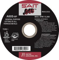 SAIT 23103 A60S 5-Inch Type 1 Thin Cut-Off Wheel (50-Pack)