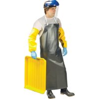Heavy-Duty Nitrile Coated Chemical Apron, 48x35 Black