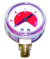 Acetylene B-Tank Cylinder Contents Gauge - 1/8" NPT Bottom Mount