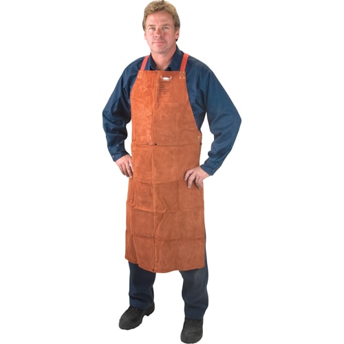 Weldmate 36-Inch Brown Leather Welding Bib Apron