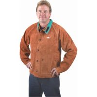 Weldmate 30-Inch Brown Leather Welding Jacket - Large