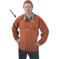 Weldmate 3XL Brown Leather Welding Cape Sleeves with Kevlar Stitching