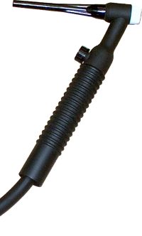 200A Air-Cooled TIG Torch, 26 Series Flex Head with Valve, 25ft Cable
