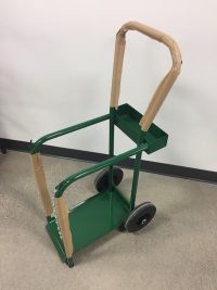 Tandem Cylinder Cart for Large Oxygen & Medium Acetylene - Solid Tires