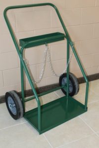Heavy-Duty Side-by-Side Cylinder Cart for 100lb Propane and T-Size Oxygen