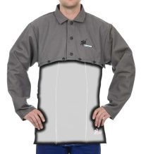 Weldas Arc Knight Grey Leather Welding Cape Sleeves - XL