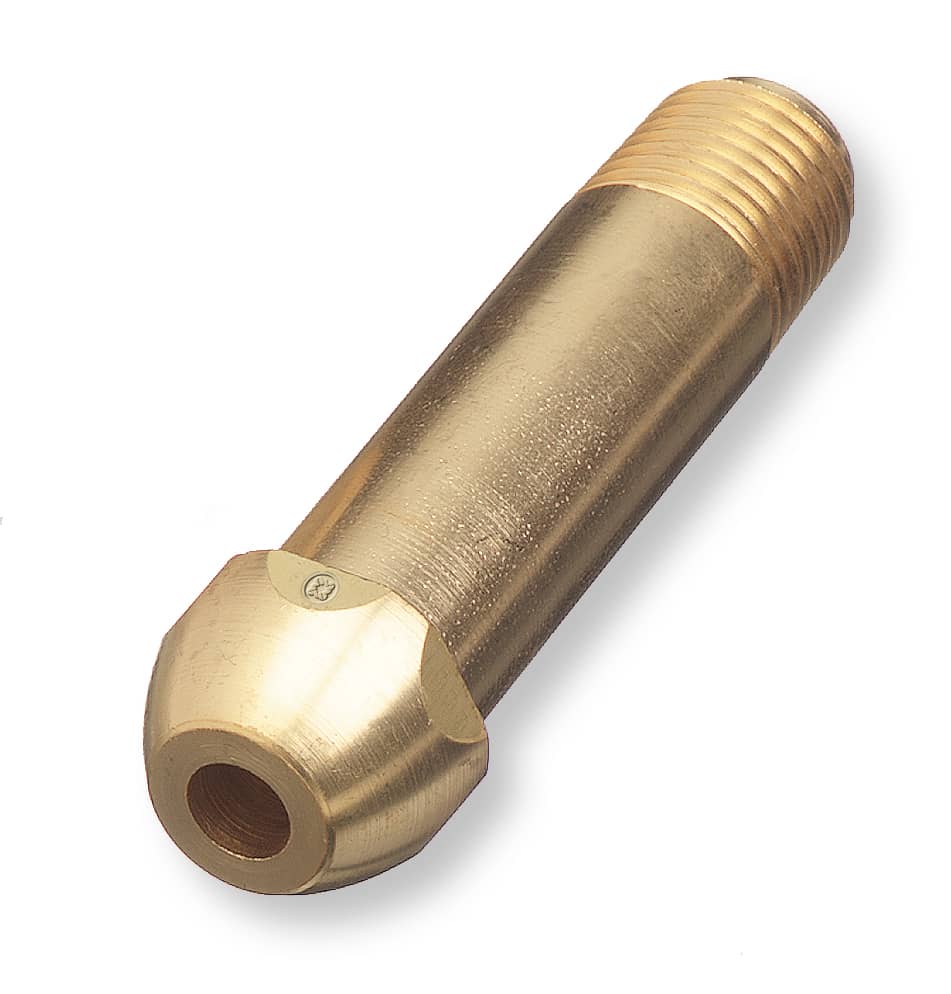 Western Enterprises CGA 580 Brass Nipple 1/4 NPT x 4-1/4 Inch