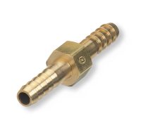 1/4 Inch Brass Hose Mender with Hex Stop