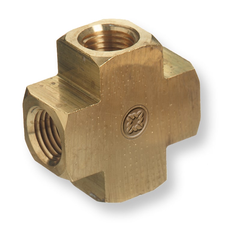 Western Enterprises Brass Cross 1/4" FNPT 3000 PSI