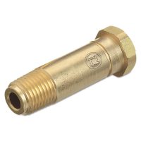 CGA-320 Brass Nipple, 1/4" NPT, 2" Length with Washer