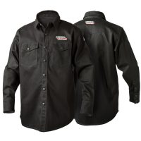 Lincoln Electric 9 oz. Black FR Cotton Welding Shirt, 2X-Large