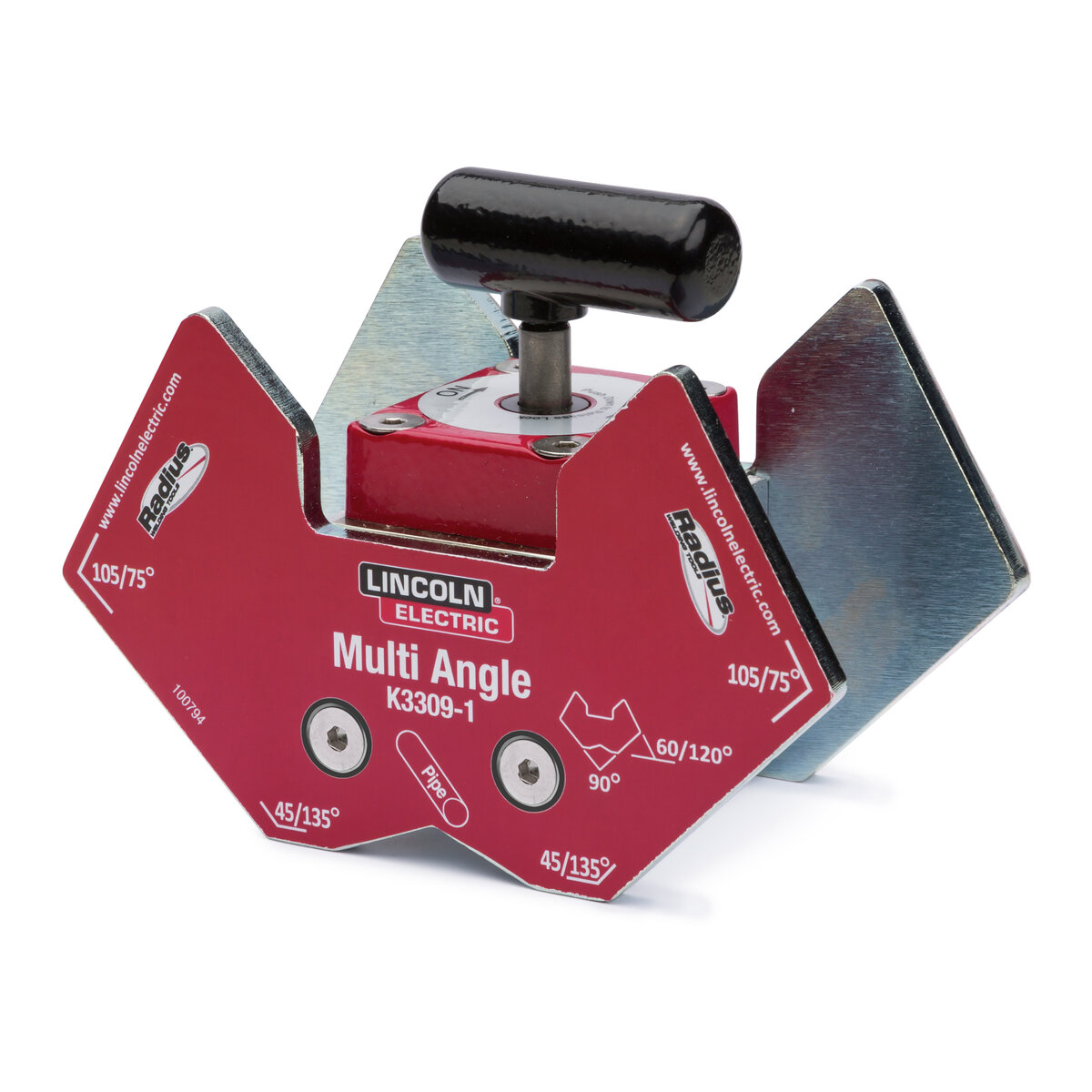 Lincoln Electric Multi-Angle Magnetic Welding Square with On/Off Switch, 400 lbs Hold