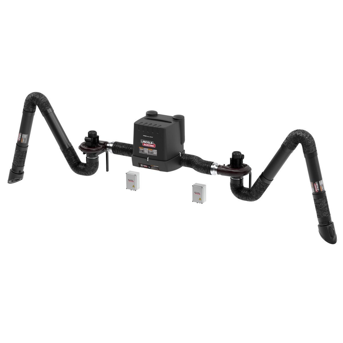 Lincoln Prism Wall Mount Dual Arm Fume Extractor 10ft Arms One-Pak